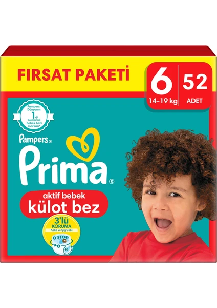 Külot Bebek Bezi  6 Numara 52'li 15+ kg Fırsat Paketi