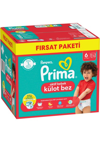 Külot Bebek Bezi  6 Numara 52'li 15+ kg Fırsat Paketi