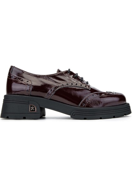 Kadın Deri Bordo Rugan Casual Ayakkabı 33 2006 Bn Ayk SK24-25 Bordo Rgn