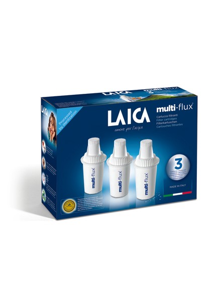 Fridge Mavi - Filtreli Su Arıtmalı Sürahi - 2.25 Lt + Laica Multi-Flux 3'lü Yedek Filtre