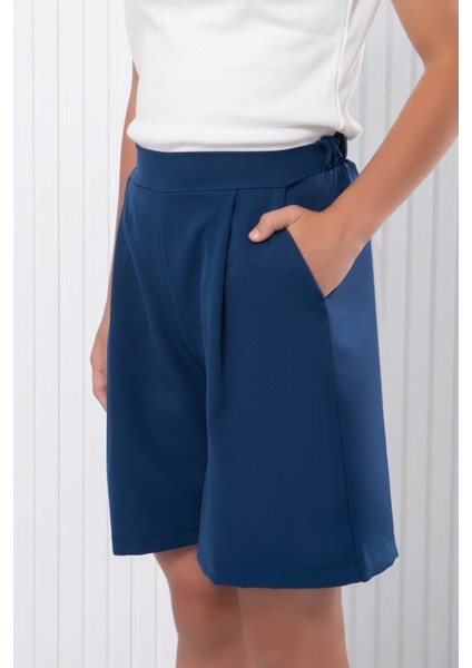 Pliseli Şort Lacivert MDV346 fiyatları