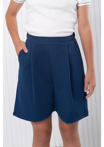 Pliseli Şort Lacivert MDV346 modelleri