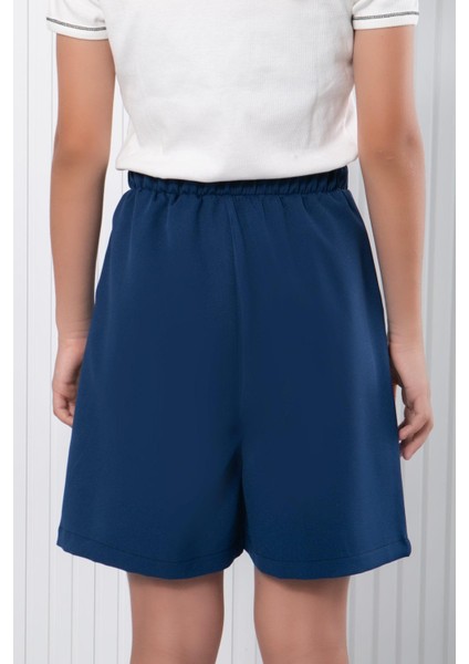 Pliseli Şort Lacivert MDV346 fırsatları