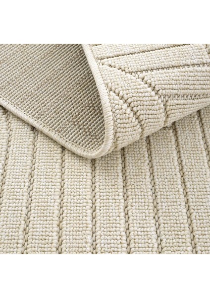 Hasır 623 Krem Ince Halı Kilim Mutfak Halısı Kesme Halı Oturma Odası Halısı Yazlık Halı