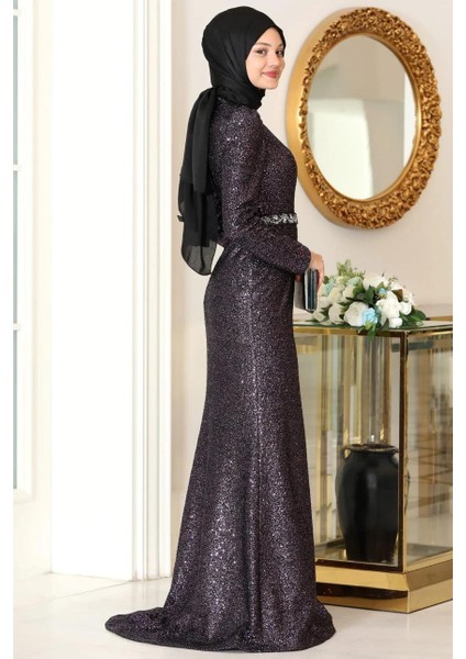 Nihal Abiye Elbise Mürdüm SN82 modelleri