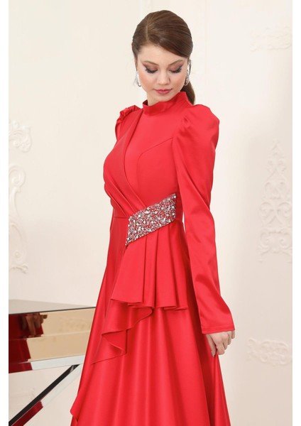 Nazende Abiye Kırmızı SN66