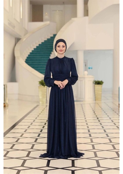 Kübra Abiye Lacivert SN76