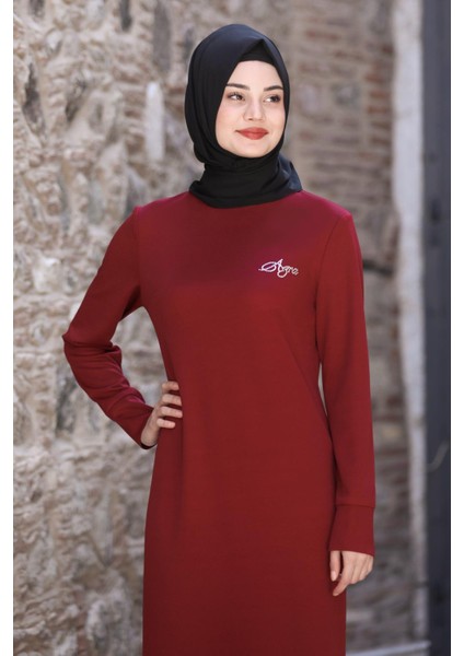 Azra Elbise Bordo SN62