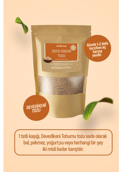 Deve Dikeni Tohumu Tozu Öğütülmüş 100 gr
