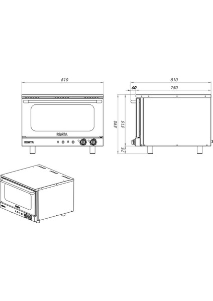Elektrikli Profesyonel Patiseri Fırın - S15 (380V -Trifaze) modelleri