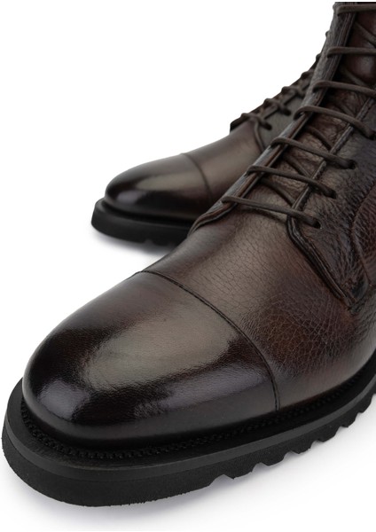 Erkek Hakiki Deri Kahverengi Casual Bot 510 FU1192AM Erk Bot SK24-25 Marrone modelleri