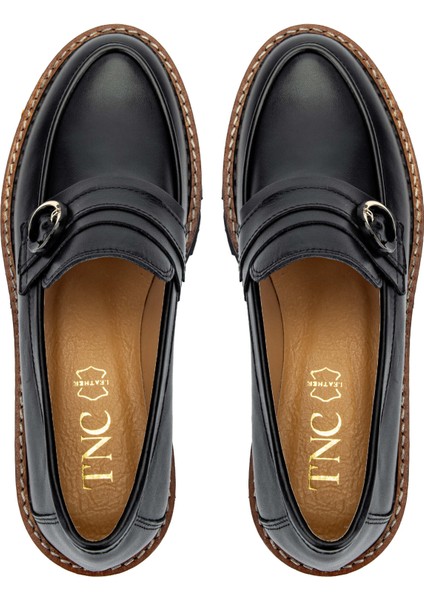 Kadın Deri Siyah Deri Loafer Ayakkabı 33 4002-1 Bn Ayk SK24-25 Sıyah Dr indirimleri