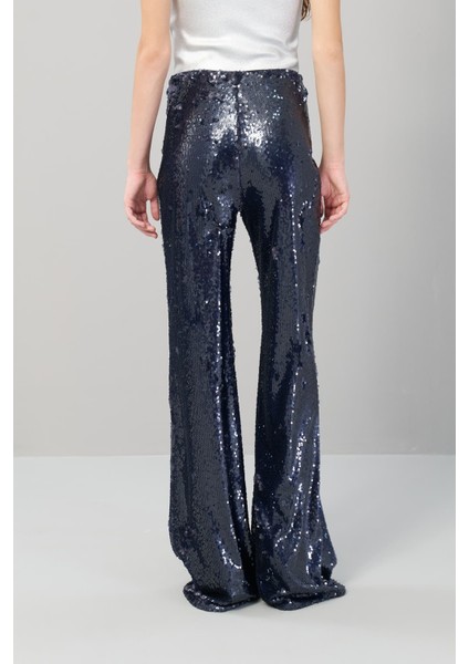 Payetli Geniş Paça Pantolon Lacivert K2512064_015 fiyatları