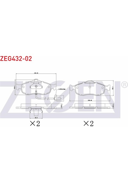 Fren Balata On Fıslı Ford Mondeo Iı 1.6i 16V 1996-2000 / Mondeo Iı 1.8i 16V 1996-2000 / Mondeo Iı 2.0i 16V 1996-2000