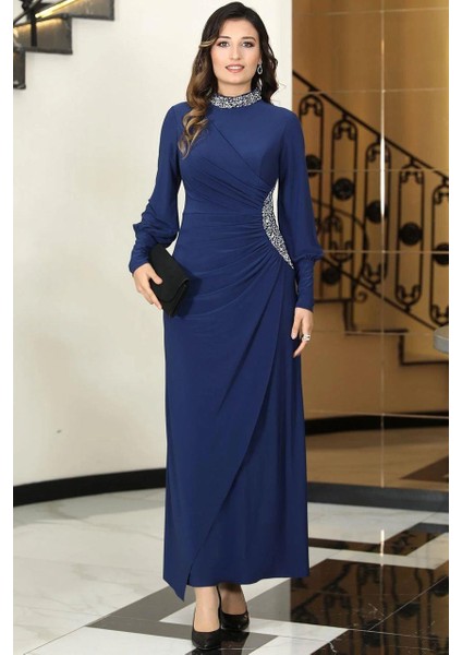 Lavin Abiye Elbise Indigo ELB62