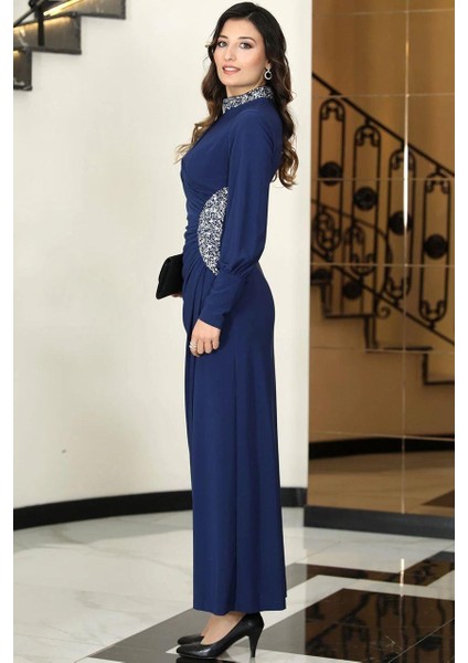 Lavin Abiye Elbise Indigo ELB62