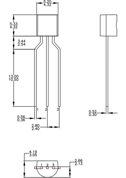 BC557 Transistör Bjt Pnp To-92 100MA, 45V(100 Adet)