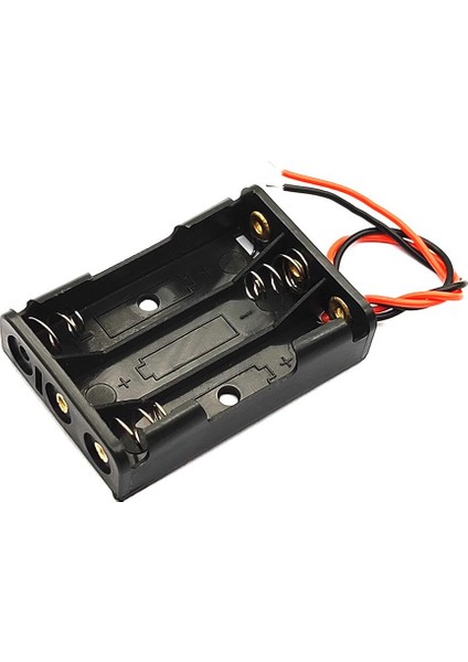 3'lü Aaa Ince Kalem Pil Yuvası Kablolu-Pil Yatağı