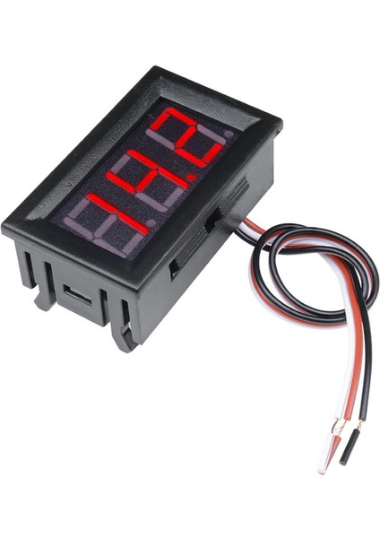 0.56 Inç Dc 0-100V Dijital Voltmetre Panel Tipi Kırmızı Renk 3 Telli