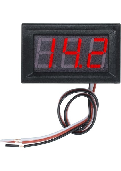 0.56 Inç Dc 0-100V Dijital Voltmetre Panel Tipi Kırmızı Renk 3 Telli