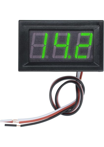 0.56 Inç Dc 0-100V Dijital Voltmetre Panel Tipi Yeşil Renk 3 Telli
