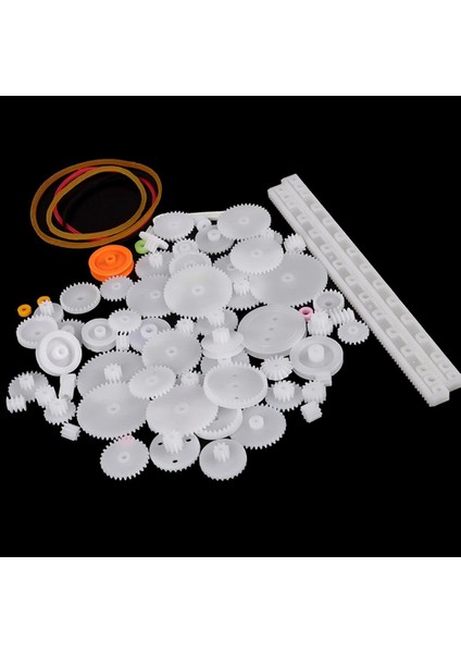 60 Parça Plastik Dişli Çark Seti (Dc Motor - Dıy - Hobi Seti)