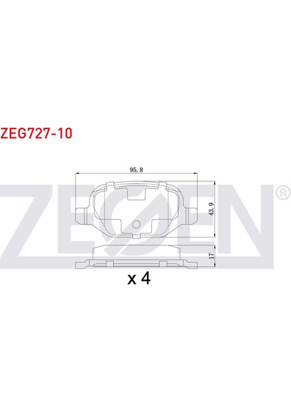 Fren Balata Arka Fıat Lınea 1.6 Mjt 2007- / Lınea 1.4 T-Jet 2007- / Alfa Romeo 147 (937) 1.6 2001-2010 / 147 (937) 1.9 Jtd 2001-2010