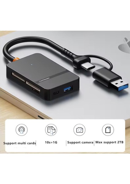 Çoklayıcı Adaptör 7 In 1 Usb/type-C To USB A, USB C Macbook Uyumlu Çevirici Adaptör Çok Portlu Çoklayıcı 7 In 1 USB Hub Tip C ADS-316