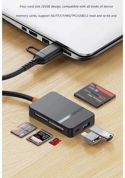Çoklayıcı Adaptör 7 In 1 Usb/type-C To USB A, USB C Macbook Uyumlu Çevirici Adaptör Çok Portlu Çoklayıcı 7 In 1 USB Hub Tip C ADS-316