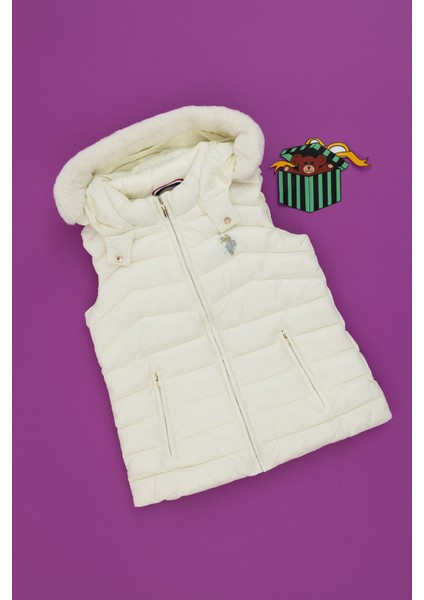 Kız Çocuk Krem Yelek (Dokuma) 50291742-VR071