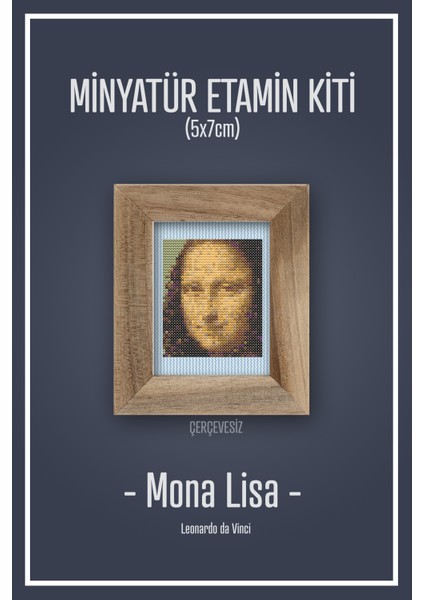 Mona Lisa Dmc Muline Çerçevesiz Mini Etamin Kiti 10X10CM