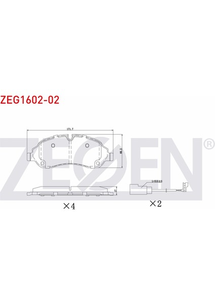 Fren Balata Fıslı On Ford Transıt (Cıft Teker) 2.2 Tdcı 17.00MM 2014-