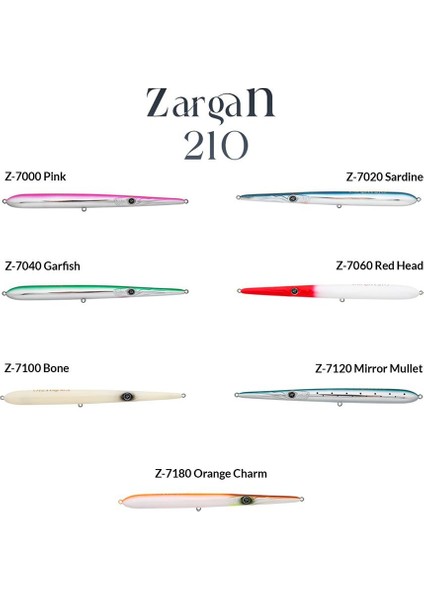 Zargan 210 mm 30GR Su Üstü Maket Balık