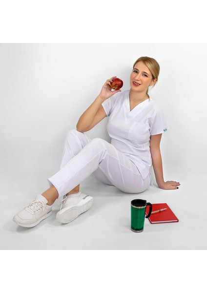 Beyaz Renk Soft Likra Hemşire Hastane Doktor Cerrahi Takım Üniforma fiyatları