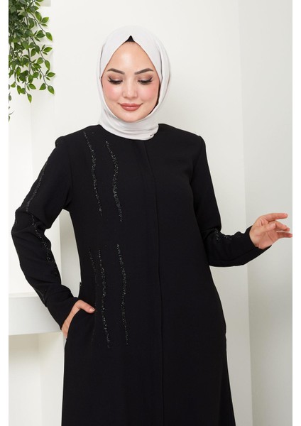 Sevgi Taşlı Ferace Siyah HM2481 indirimleri