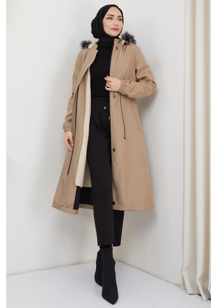 Allerli Içi Kürklü Bondit Mont Vizon HM2330 fiyatları