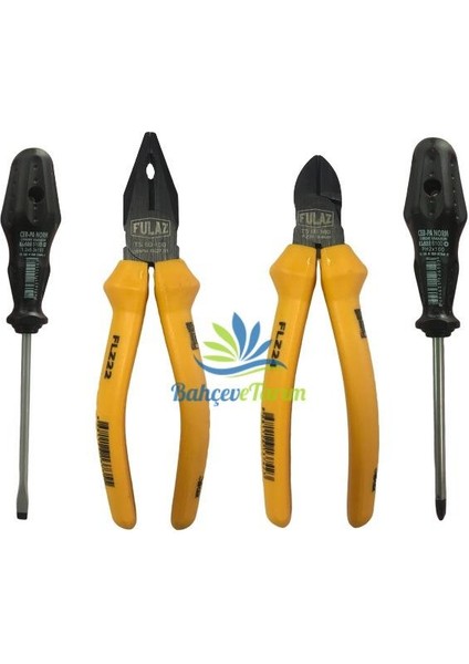Pense 180MM Yan Keski 160MM Cerpa Düzyıldız Tornavida Set