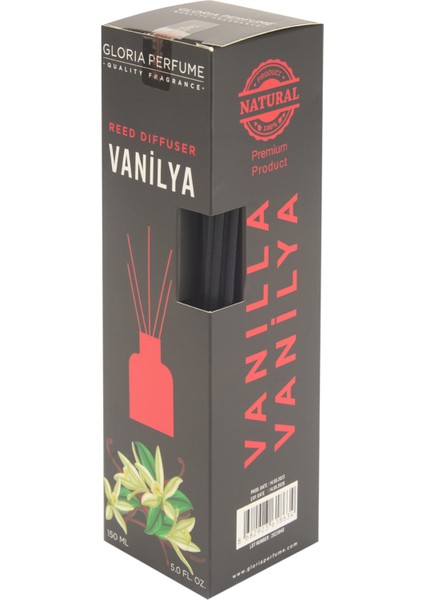 Vanilla Bambu Çubuklu Oda Kokusu - Şeffaf - 150 ml