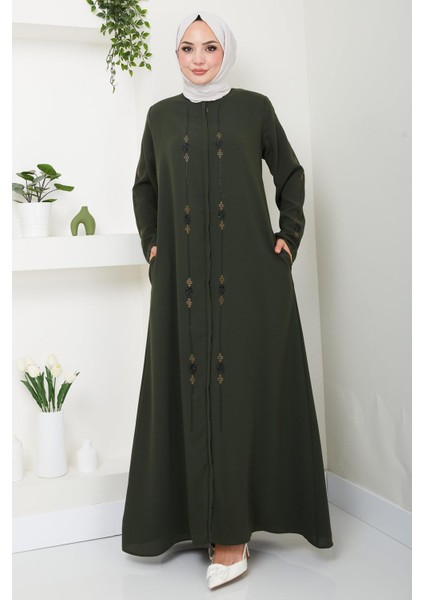 Simge Taşlı Ferace Haki HM2480