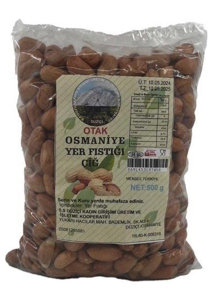 Osmaniye Yer Fıstığı Çiğ 500 gr