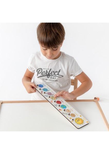 Montessori Güneş Sistemi & Gezegenler Ahşap Bultak Puzzle Seti / 1+ Yaş / Eğitici, Öğretici ve Güvenli Çocuk Oyuncağı