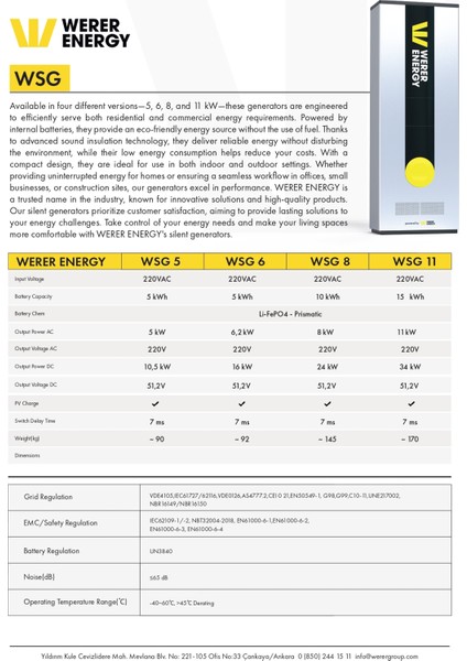 6.2kw Lityum Sessiz Jenaratör