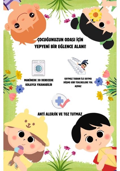 Yıkanabilir Kaymaz Taban Çocuk Bebek Odası Oyun Halısı Seksek Trafik Yolu Oyun modelleri