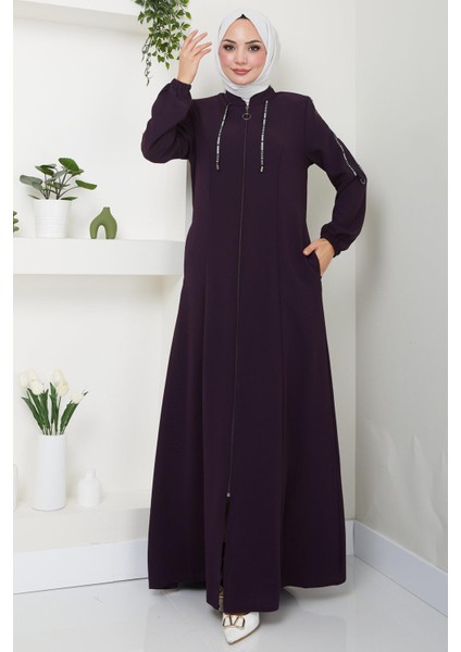 Şeritli Spor Ferace Mürdüm HM2483