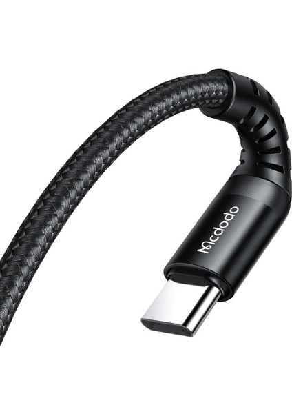 CA-5641 60W 3A Usb-C To Usb-C Şarj ve Data Kablosu Siyah - 1m