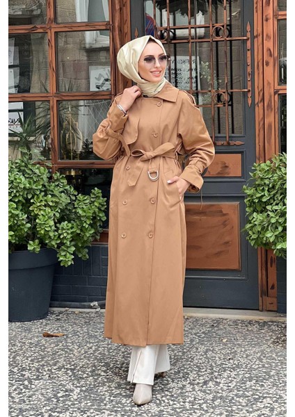 HILAY Uzun Trençkot HLY0125K103.002 Camel