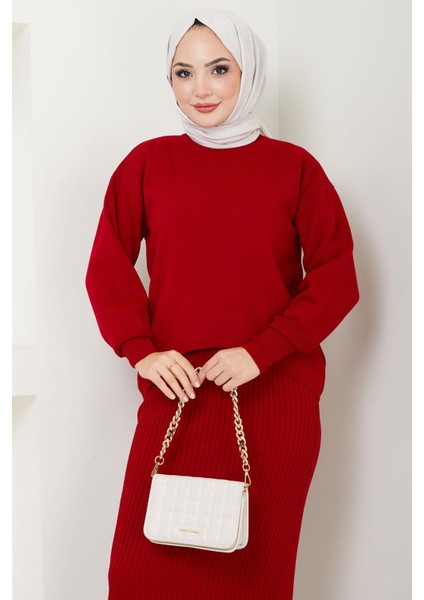 Jile Kazak Triko Takım Kırmızı HM2597 modelleri