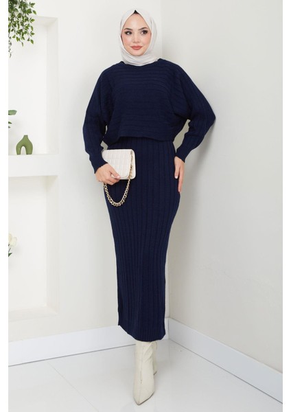 Jile Bluz Triko Takım Lacivert HM2551