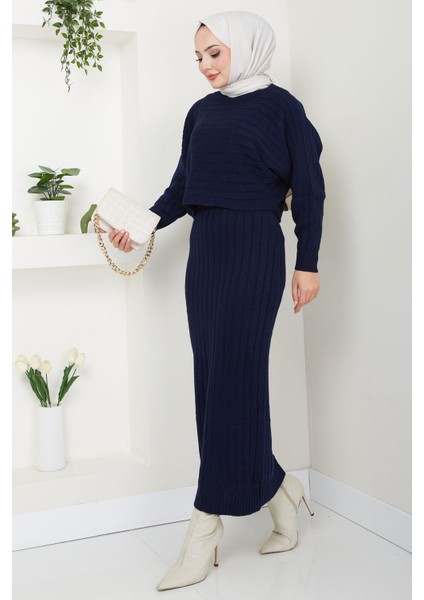 Jile Bluz Triko Takım Lacivert HM2551 fırsatları