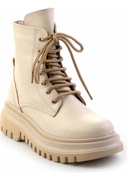 Bej Deri Kadın Bot & Bootie K02040870103 modelleri